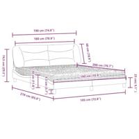 Bed met matras kunstleer cappuccinokleurig 180x200 cm - thumbnail