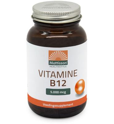 Mattisson Vitamine B12 methylcobalamine 5000mcg 60 Zuigtabletten