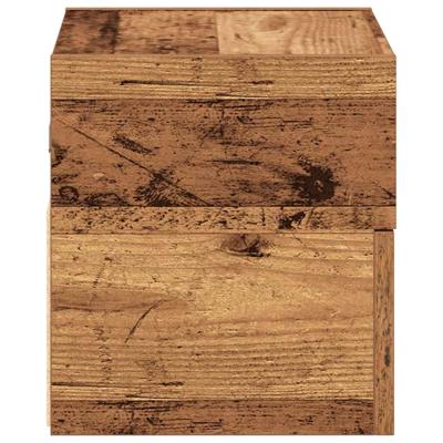 Nachtkastjes 2 st wandgemonteerd 45x26x28,5 cm oud houtkleurig - thumbnail
