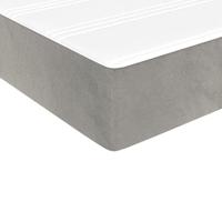 Pocketveringmatras medium 80x220x20 cm fluweel lichtgrijs - thumbnail