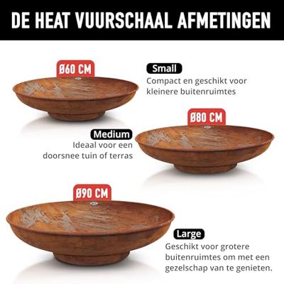 HEAT - Classic vuurschaal Ø 80 cm Roest - Staal - Vuurschaal - Bruin HEAT - Classic vuurschaal Ø 80 cm Roest - Staal - Vuurschaal - Bruin