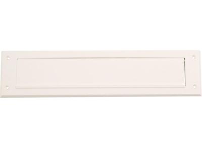 Tochtwering brievenbus+klep - Met Borstel - Kunststof - 34 x 8 cm - Wit