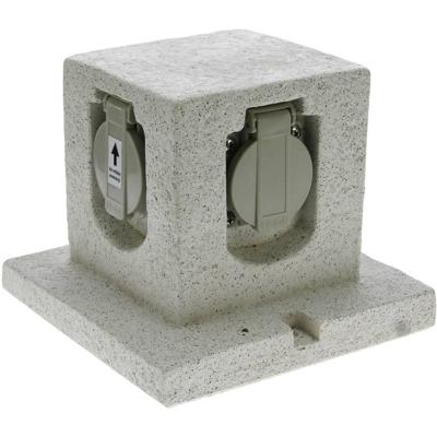 Heitronic 36315 Buitenstopcontact Granietgrijs (mat) Steenlook