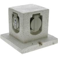 Heitronic 36315 Buitenstopcontact Granietgrijs (mat) Steenlook - thumbnail