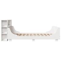 Bedframe zonder matras massief grenenhout wit 140x200 cm - thumbnail