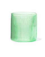 HEMA Glas voor geurkaars ⌀6.5x6.5cm ribbel groen (groen) - thumbnail