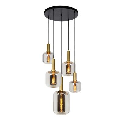 Lucide JOANET - Hanglamp - Ø 66 cm - 5xE27 - Fumé