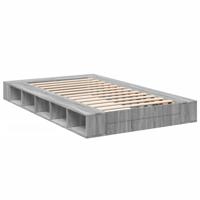 Bedframe bewerkt hout grijs sonoma eikenkleurig 140x200 cm - thumbnail
