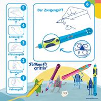 Pelikan Griffix vulpotlood, op blister, voor rechtshandigen, blauw - groen - thumbnail