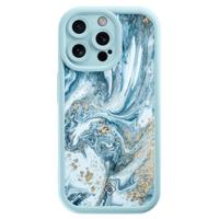 iPhone 15 Pro Max blauwe case - Marble sea - thumbnail