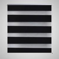 VidaXL Zebra rolgordijn 120,9 x 175 cm stofbreedte 116,7 cm zwart - thumbnail