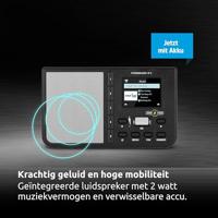 TechniSat STERNRADIO IR 2 - compacte internetradio (wifi, verwisselbare batterij, kleurendisplay, aanpasbare snelkeuzetoetsen, slaapradio, wekker, slaaptimer, snooze, AUX, app-bediening) zwart - thumbnail