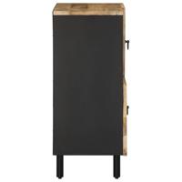Dressoir 80x33,5x75 cm massief ruw mangohout - thumbnail
