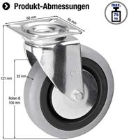 Metafranc Zwenkwiel 100Mm Rubber Gr W - WU0800670 - thumbnail