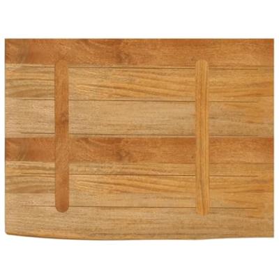 Tafelblad met natuurlijke rand 80x60x2,5 cm massief mangohout