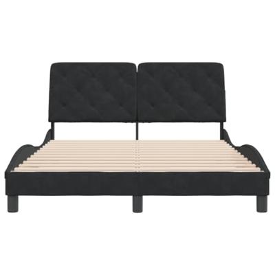 Bedframe zonder matras 120x200 cm fluweel zwart