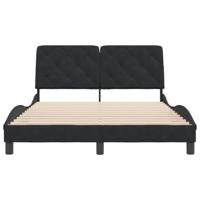 Bedframe zonder matras 120x200 cm fluweel zwart - thumbnail