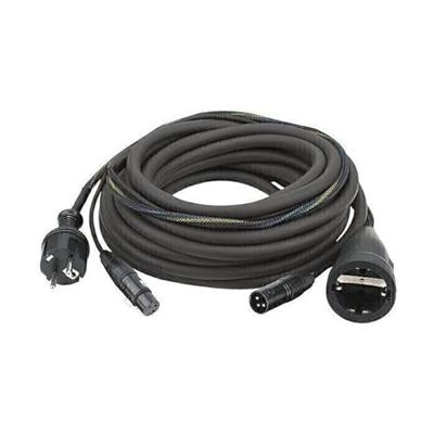 DAP DAP FP09 - Schuko/XLR F - Schuko/XLR M 20 m Audio / Power, zwarte mantel