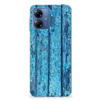 Motorola Moto G14 | Bumper Hoesje | Wood Blue - thumbnail