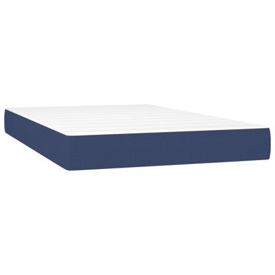Boxspring met matras stof blauw 140x200 cm