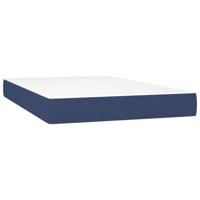 Boxspring met matras stof blauw 140x200 cm - thumbnail