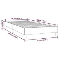 Bedframe zonder matras 80x200 cm stof blauw - thumbnail