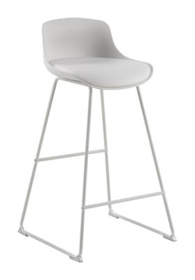 Bendt Barkruk 'Pelle' Kunststof, kleur Wit (zithoogte 76cm) Bendt Barkruk 'Pelle' Kunststof, kleur Wit (zithoogte 76cm)