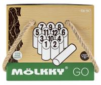 Selecta Molkky go grenenhout werpspel met 12 kegels - thumbnail