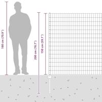 VidaXL Hek met paal zilver 1,5 x 10 m staal - thumbnail