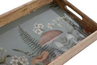 Set van trays Home ESPRIT Blauw Natuurlijk Mangohout 43,5 x 27 x 5,5 cm (2 Stuks) - thumbnail
