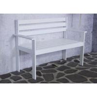 SenS-Line 2-zits Houten tuinbank Semmy 120 cm - wit - thumbnail