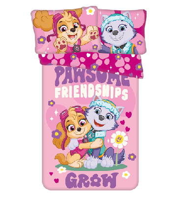 Paw Patrol Pawsome peuterdekbedovertrek - roze - 100 x 135 cm Paw Patrol Pawsome peuterdekbedovertrek - roze - 100 x 135 cm
