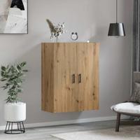 Wandkast artisanaal eikenkleurig 69.5 x 34 x 90 cm Bewerkt hout - thumbnail