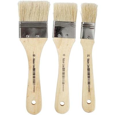 Creativ Company Vernis / lak kwasten, l: 19 cm, b: 25-50 mm, plat, 3 stuk/ 1 doos - thumbnail