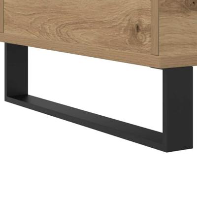 Salontafel 90x44,5x45 cm bewerkt hout artisanaal eikenkleurig
