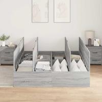 Bedframe Grijs sonoma 200 x 150 x 31.5 cm Bewerkt hout - thumbnail