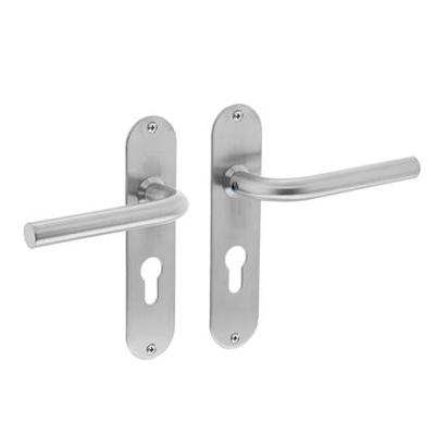 Deurkr.Recht ø16 mm slank schild PC 55 mm rvs