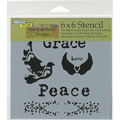The Crafter's Workshop • template 15x15cm peace doves