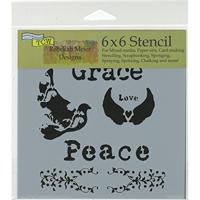 The Crafter's Workshop • template 15x15cm peace doves - thumbnail
