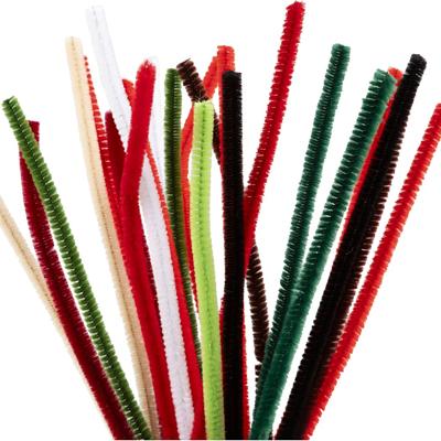 Creativ Company Chenille 6mm x 30cm kerst kleuren- 25st.