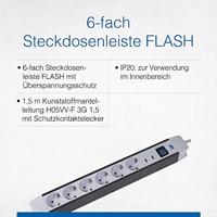 AS Schwabe 18666 Overspanningsveilige stekkerdoos Wit, Zwart Randaarde stekker 1 stuk(s) - thumbnail