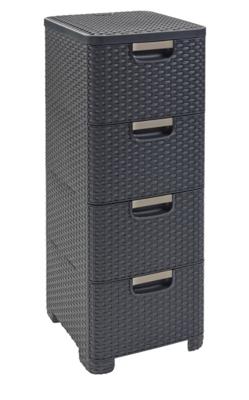 Curver style ladesysteem 4 x 14 liter antraciet