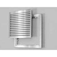 Xenz lamellenrooster serviceluik 40x40 cm rvs look - thumbnail