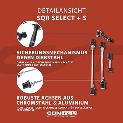 CONTEC snelspanner set "sqr select + s" ct qr set sqr select+ s limousine black