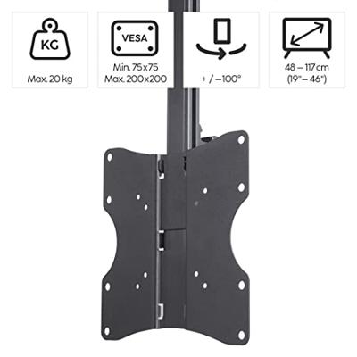 Hama TV-plafondbeugel 48,3 cm (19) - 116,8 cm (46) Kantelbaar en zwenkbaar