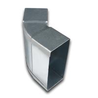 Bocht 45º - 110 X 55mm - Staal - Verticaal [pro-c] - thumbnail