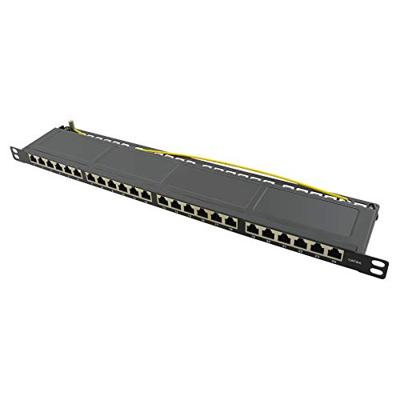 LogiLink NP0063 24 poorten Patchpaneel 483 mm (19) CAT 6A 0.5 HE Zwart LogiLink NP0063 24 poorten Patchpaneel 483 mm (19) CAT 6A 0.5 HE Zwart