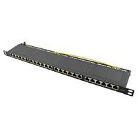 LogiLink NP0063 24 poorten Patchpaneel 483 mm (19) CAT 6A 0.5 HE Zwart - thumbnail