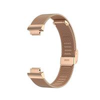 By Qubix - Compatible met Fitbit Inspire Milanese bandje met gesp - Maat: Small - Champagne Goud - Compatible fitbit bandje - thumbnail