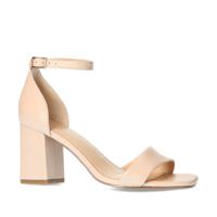 Manfield leren sandalettes beige - thumbnail